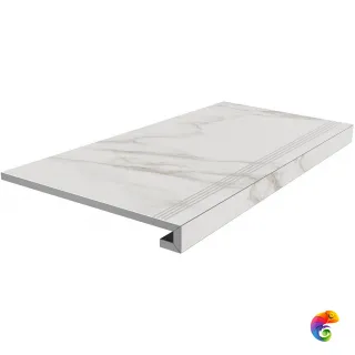 SG850192R/GCF Ступень клееная Монте Тиберио серый светлый лаппатированный 33x80x0,9
