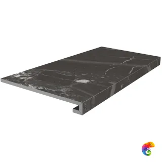 SG850790R/GCF Ступень клееная Риальто чёрный матовый 33x80x0,9
