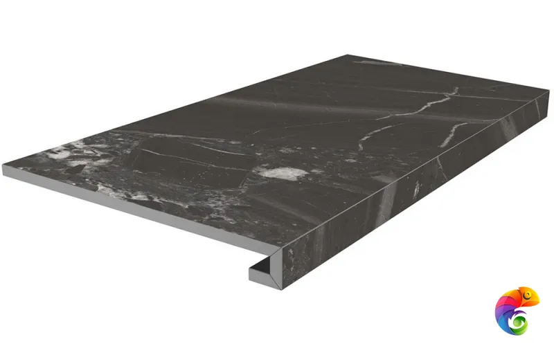 SG850790R/GCF Ступень клееная Риальто чёрный матовый 33x80x0,9