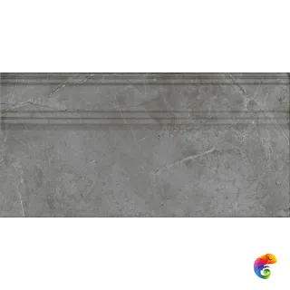 FME031R Плинтус Риальто серый тёмный глянцевый обрезной 20x40x1,6
