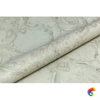 KM7705 Обои виниловые Ориент мотив, зелёный (1, Т B) прямая стыковка