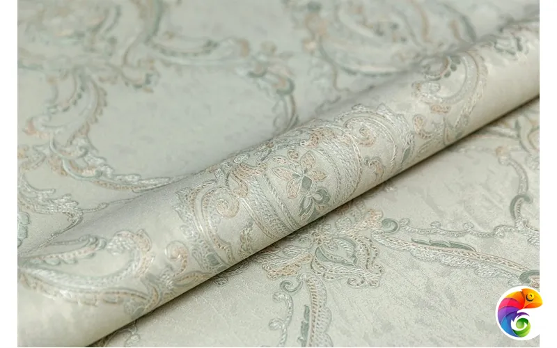 KM7705 Обои виниловые Ориент мотив, зелёный (1, Т B) прямая стыковка