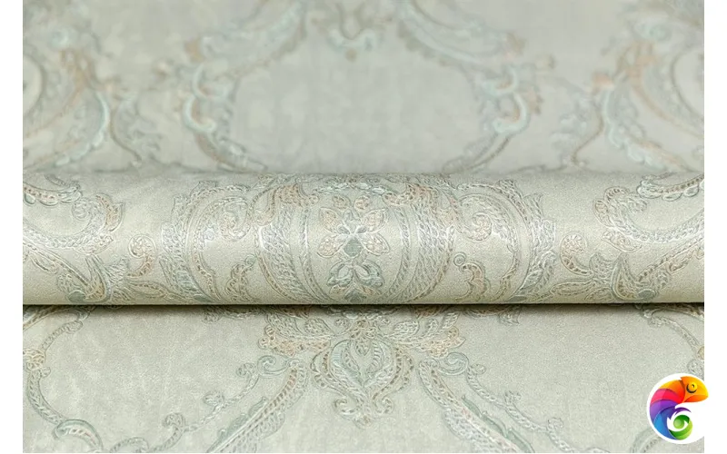 KM7705 Обои виниловые Ориент мотив, зелёный (1, Т B) прямая стыковка