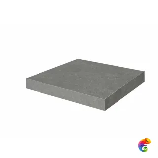 KM6012G0161RGCA Ступень угловая клееная Касабланка HP серый тёмный матовый обрезной 33x33x0,9