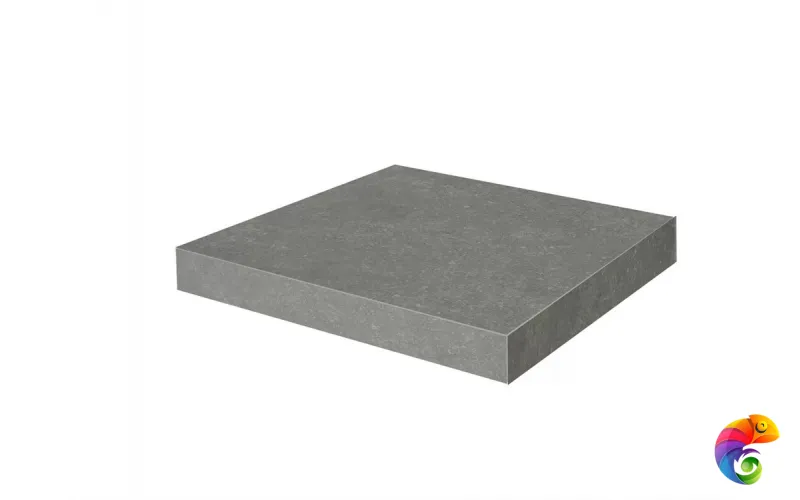 KM6012G0161RGCA Ступень угловая клееная Касабланка HP серый тёмный матовый обрезной 33x33x0,9