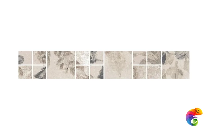 SG186/001 Бордюр Александрия светлый мозаичный 30х4,8х8