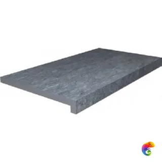 DL600600R20/GLF Ступень клеёная тип L Роверелла серый тёмный 34x60x20
