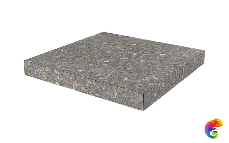 SG632220R/GCA Ступень угловая клееная Терраццо коричневый  33x33x0,9