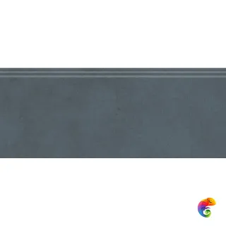 FMF019R Плинтус Чементо синий тёмный матовый обрезной 30x12x1,3
