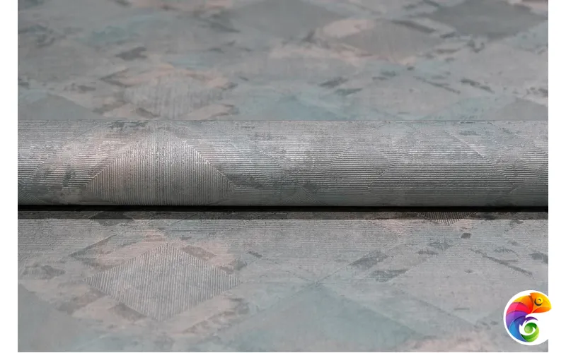 KM7105 Обои виниловые Винтаж база универсальная, зеленый (1, Т C) прямая стыковка