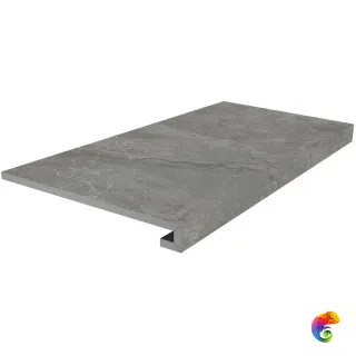SG850890R/GCF Ступень клееная Риальто серый тёмный матовый 33x80x0,9