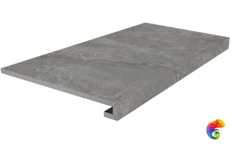 SG850890R/GCF Ступень клееная Риальто серый тёмный матовый 33x80x0,9