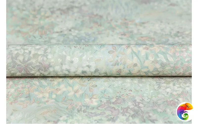 KM7509 Обои виниловые Апрель мотив-2, зеленый 1,06х10 (1, Т F) прямая стыковка