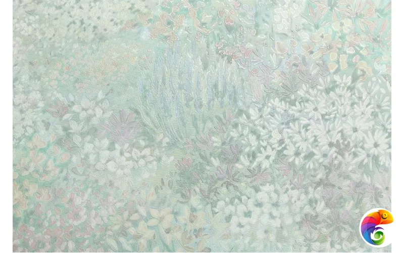 KM7509 Обои виниловые Апрель мотив-2, зеленый 1,06х10 (1, Т F) прямая стыковка