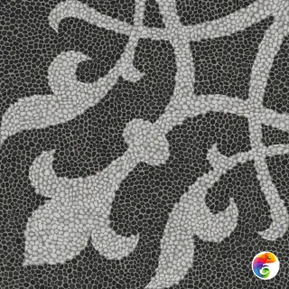 DD843390R Багатти белый чёрный обрезной 80x80x0.9