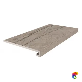 KM6060G0341RGCF Ступень фронтальная клееная Ифран бежевый светлый матовый обрезной 33x60x0,9