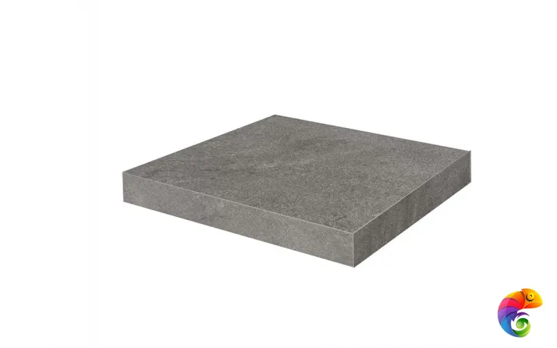 KM8080G0051RGCA Ступень угловая клееная Портленд серый тёмный матовый обрезной 33x33x0,9