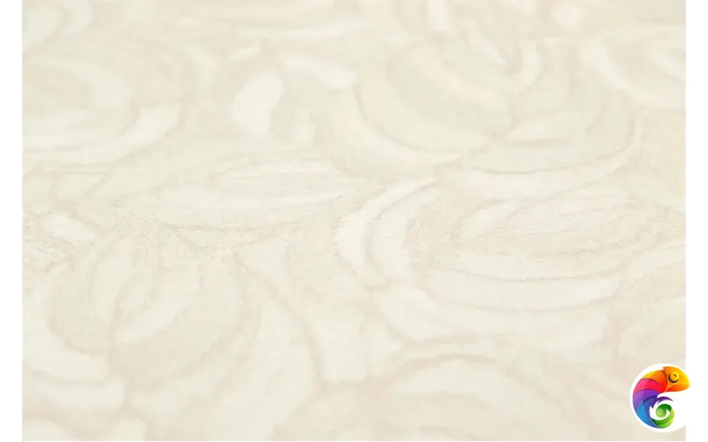 KM8611 Обои виниловые Мираж,  база универсальная,бежевый светлый, листья (1, Т A) смещённая стыковка