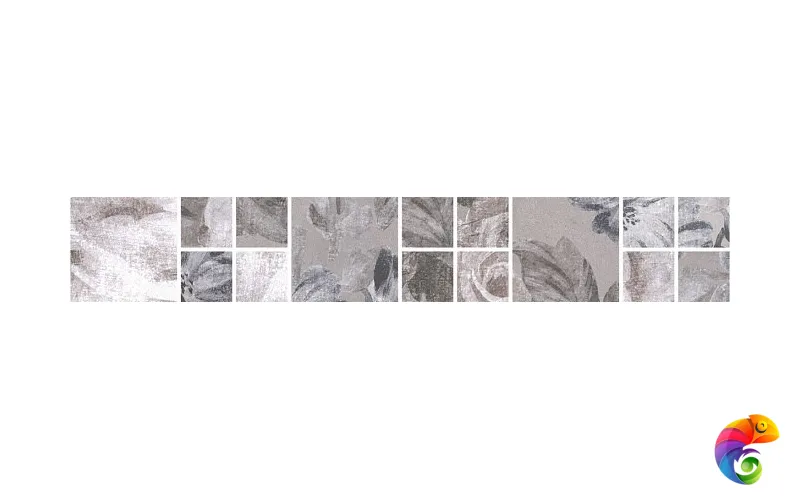 SG186/002 Бордюр Александрия серый мозаичный 30х4,8х8