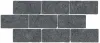BR021 Бордюр Роверелла серый темный мозаичный 34,5х14,7х11