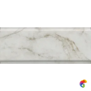 BDA025R Бордюр Серенада белый глянцевый обрезной 30x12x1,3