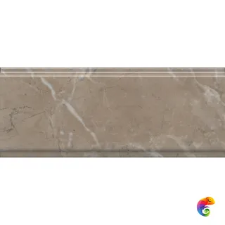 BDA027R Бордюр Серенада бежевый тёмный глянцевый обрезной 30x12x1,3