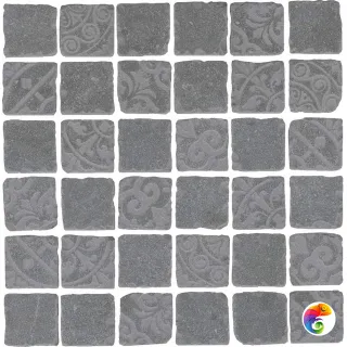 SBM007/DD640520 Декор Про Фьюче серый темный мозаичный 30x30x0,9