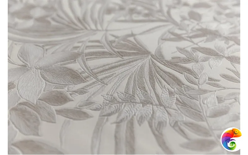 KM5901 Обои виниловые Джангл мотив, светлый бежевый  (1, Т E)