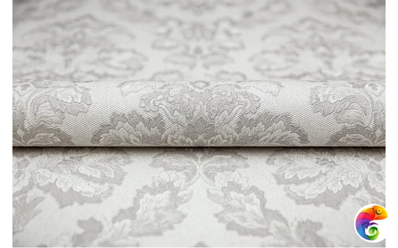 KM5501 Обои виниловые Палаццо, мотив, белый (1, Т F) прямая стыковка