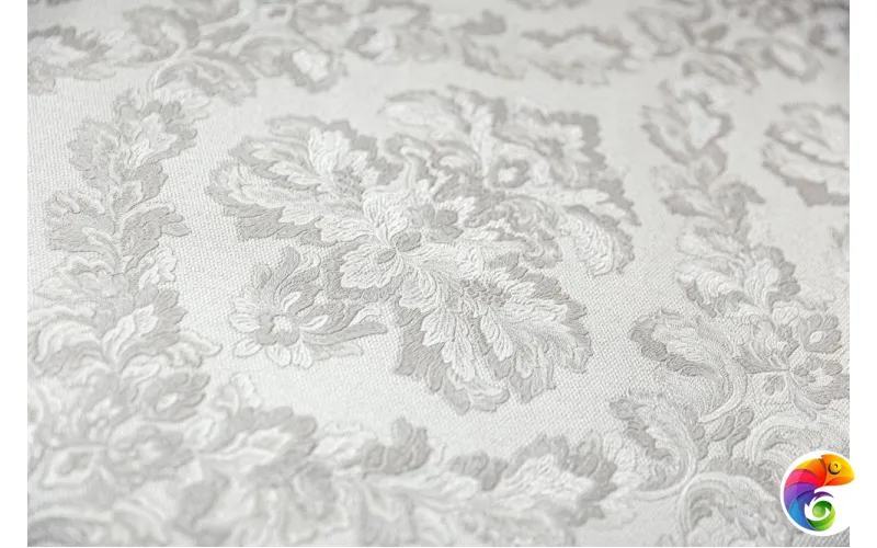 KM5501 Обои виниловые Палаццо, мотив, белый (1, Т F) прямая стыковка