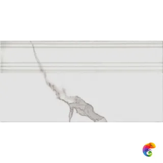 FME029R Плинтус Монте Тиберио белый глянцевый обрезной 20x40x1,6