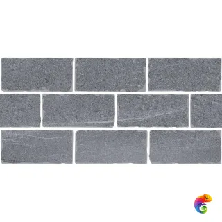 BR023T Бордюр Роверелла серый мозаичный 34,5x14,7x0,9