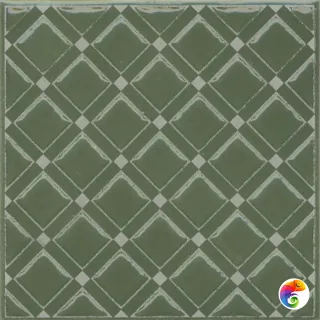 KMD3STA015GN Декор Бахия 1 зелёный глянцевый 9,8x9,8x0,7