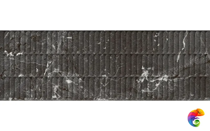 KM3090B0170R Тубкаль чёрный глянцевый структура обрезной 30x89,5x1,05