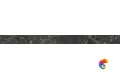 KMB2SPA002BR Бордюр Тубкаль чёрный глянцевый обрезной 30x2,5x1,9
