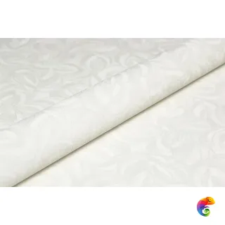 KM8612 Обои виниловые Мираж,  база универсальная,белый, листья (1, Т A) смещённая стыковка