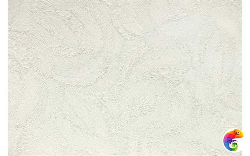 KM8612 Обои виниловые Мираж,  база универсальная,белый, листья (1, Т A) смещённая стыковка