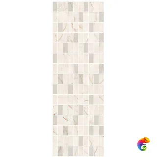 MM12142 Декор Театро беж светлый мозаичный 25x75x9