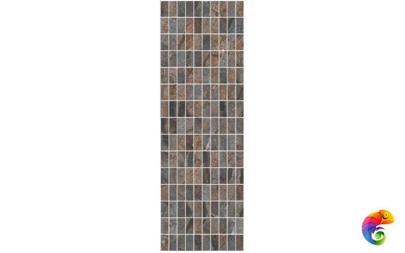 MM12143 Декор Театро коричневый мозаичный 25x75x9
