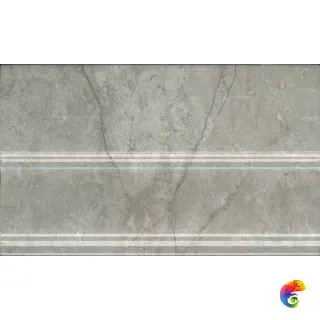 FMB033 Плинтус Кантата серый светлый глянцевый 25x15x1,5