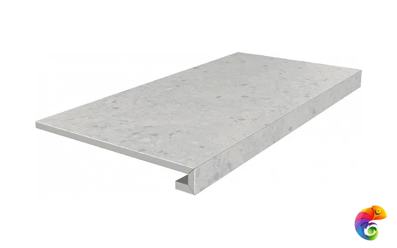 SG632420R/GCF Ступень клееная Терраццо серый светлый  33x60x0,9