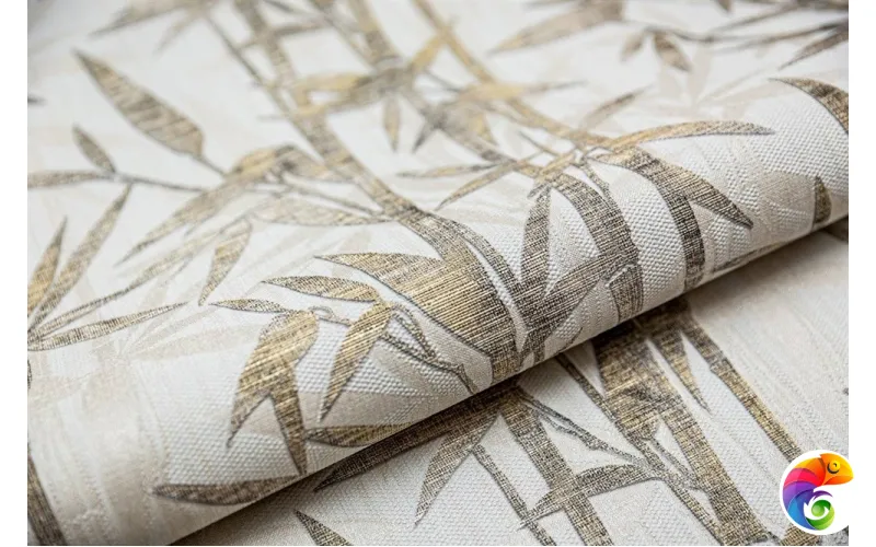 KM5002 Обои виниловые Бамбук беж светлый -золото, мотив 1,06х10  (1, Т C)  прямая стыковка