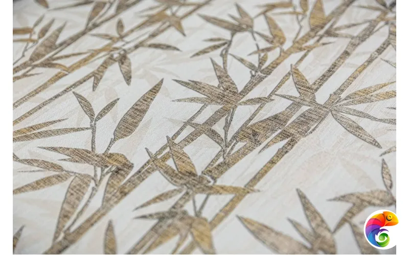 KM5002 Обои виниловые Бамбук беж светлый -золото, мотив 1,06х10  (1, Т C)  прямая стыковка
