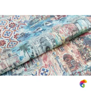 KM6604 Обои виниловые Впечатление мотив, цветной  (1, Т B)