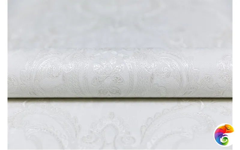 KM7701 Обои виниловые Ориент мотив, белый (1, Т B) прямая стыковка