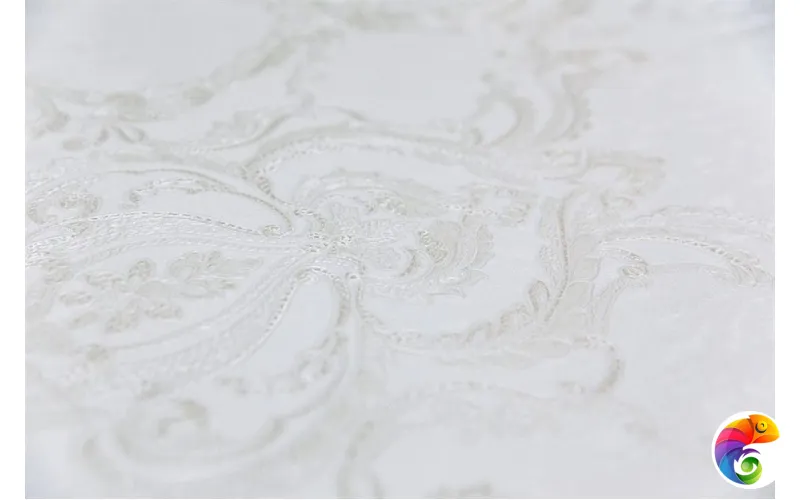 KM7701 Обои виниловые Ориент мотив, белый (1, Т B) прямая стыковка