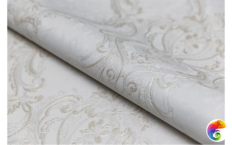 KM7702 Обои виниловые Ориент мотив, серый светлый (1, Т B) прямая стыковка