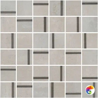 MM13130 Декор Гварди 1 мозаичный серый светлый матовый обрезной 30x30x0,9