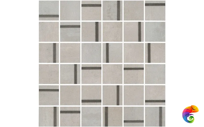 MM13130 Декор Гварди 1 мозаичный серый светлый матовый обрезной 30x30x0,9