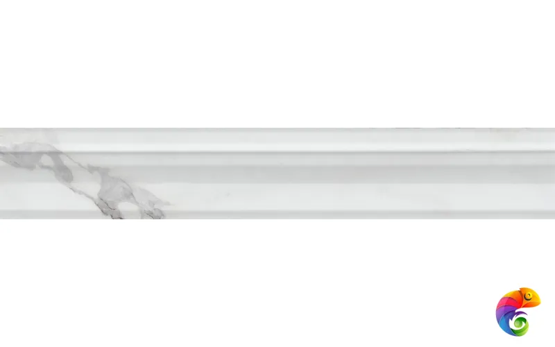 BLC038R Бордюр Багет Коррер белый глянцевый обрезной 30x5x1,9